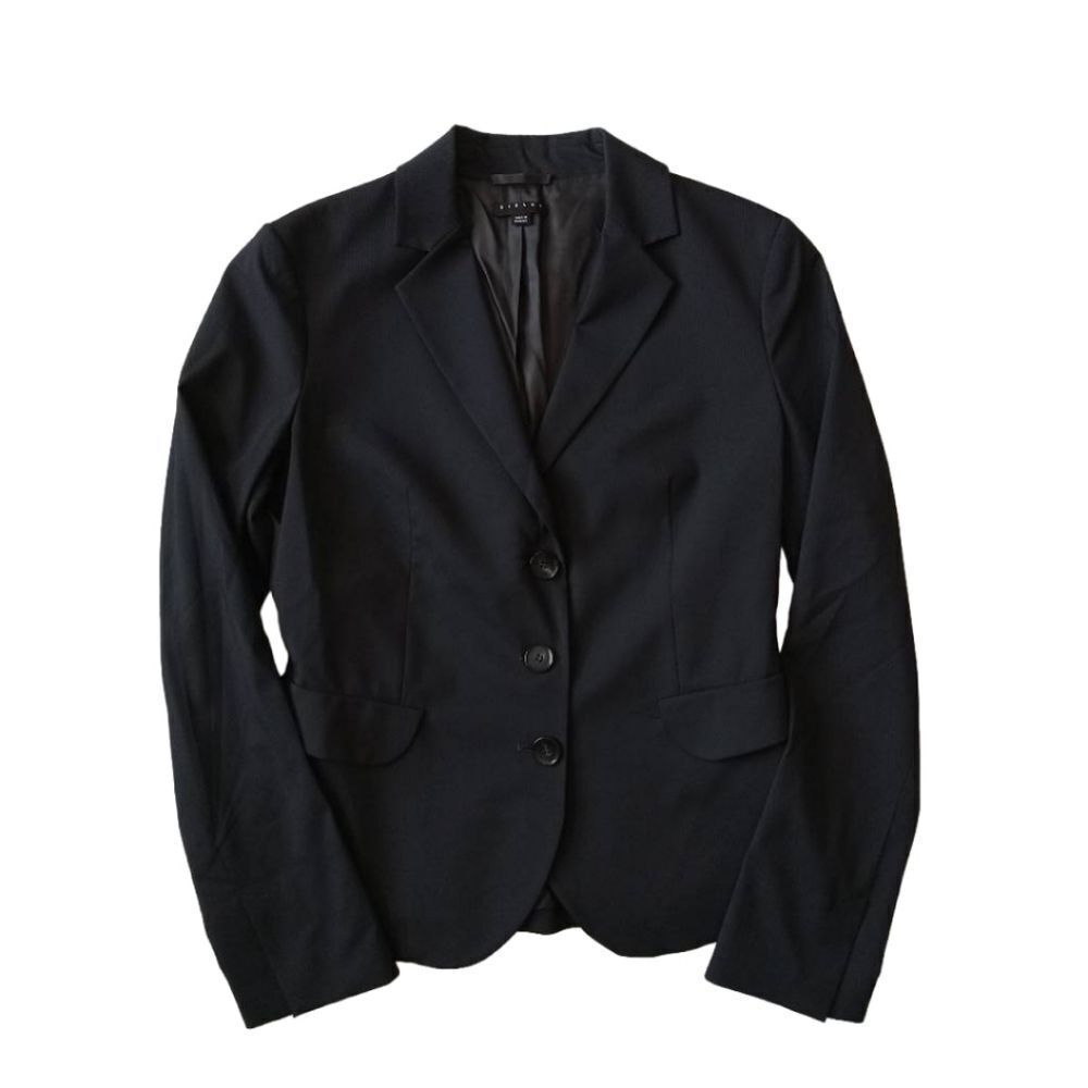Sisley Gray Long Sleeve Fully Lined Fitted Blazer Jacket Women's Size 42 US 8